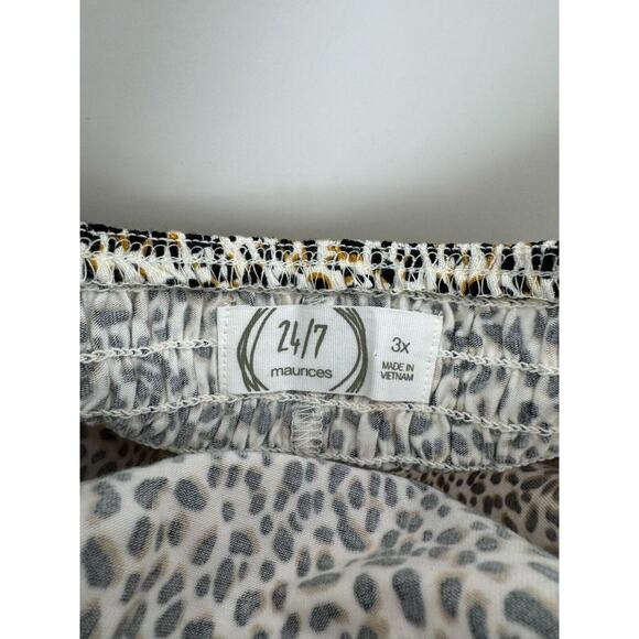 Maurices Womens Animal Print Scoop Neck Nightgown Size 3X White/Black NWOT - Picture 3 of 3